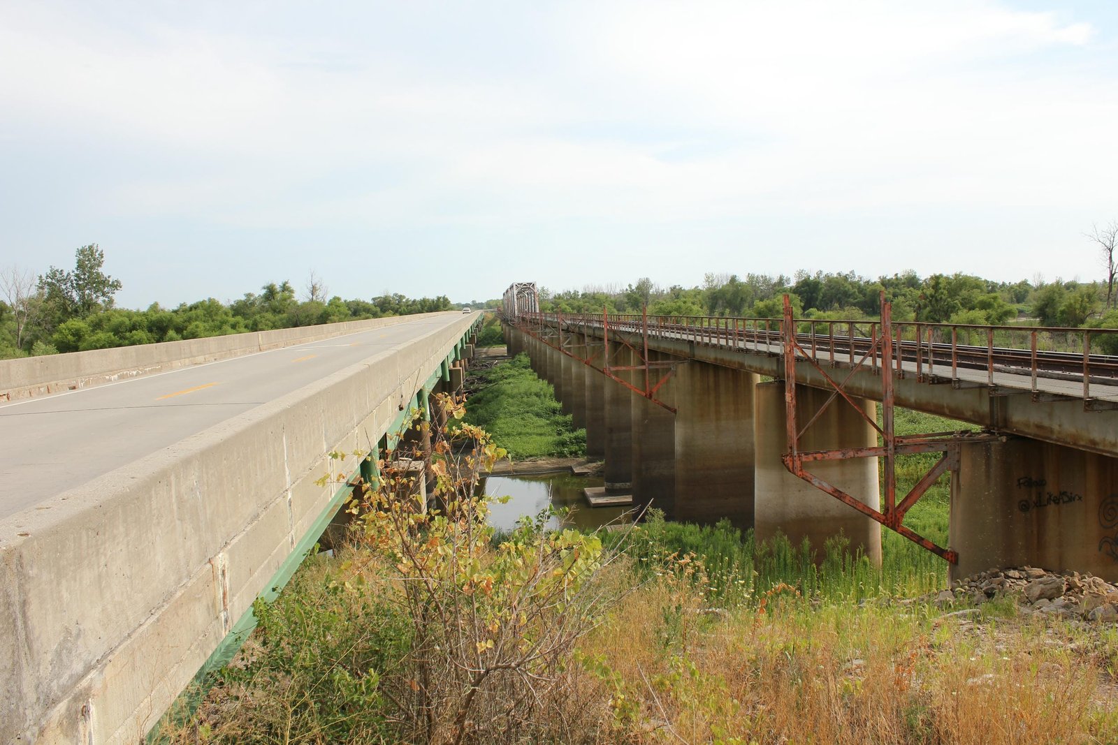Looking south